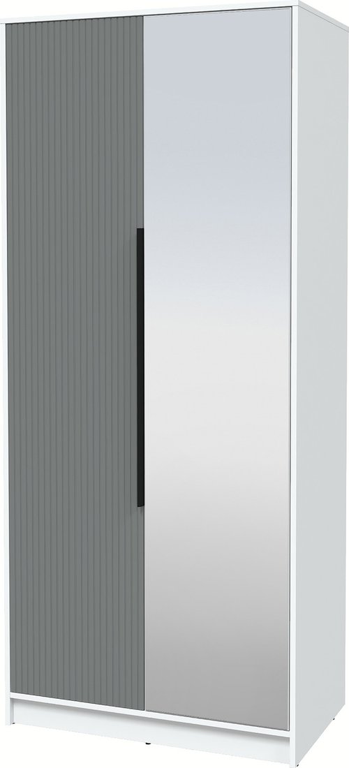

Шкаф распашной Интерлиния Концепт Лайн КТ-Ш2з (белый платинум/серый)