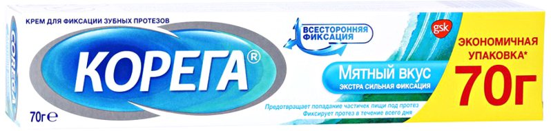 

Крем для фиксации зубных протезов Корега Extra Strong Mint 70 г