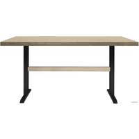 Кухонный стол Buro7 Двутавр 150 (классика, дуб беленый/черный)