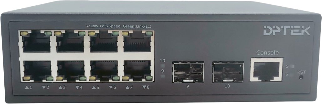 

Управляемый коммутатор уровня 2+ DPTEK DK2210M-8T2S