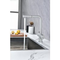 Смеситель Paulmark Serpentine SE213222-GRS (серый/серый дым)