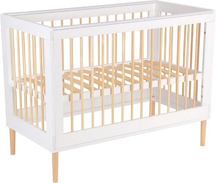 

Классическая детская кроватка Polini Kids Simple 360 (белый/натуральный)
