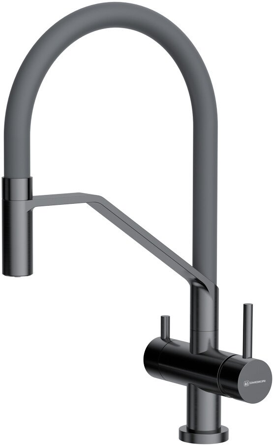 Смеситель Omoikiri Akeno-GM (вороненая сталь)