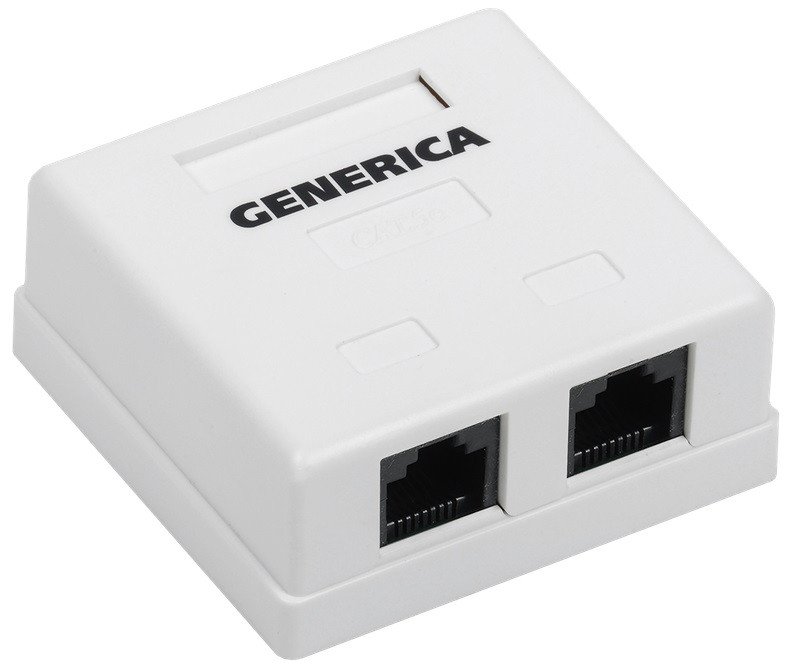 Розетка компьютерная IEK Generica CS2-1C5EU-22-G