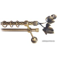 Карниз для штор Lm Decor Лист (антик, витая, 2м 16мм, 2 ряда)