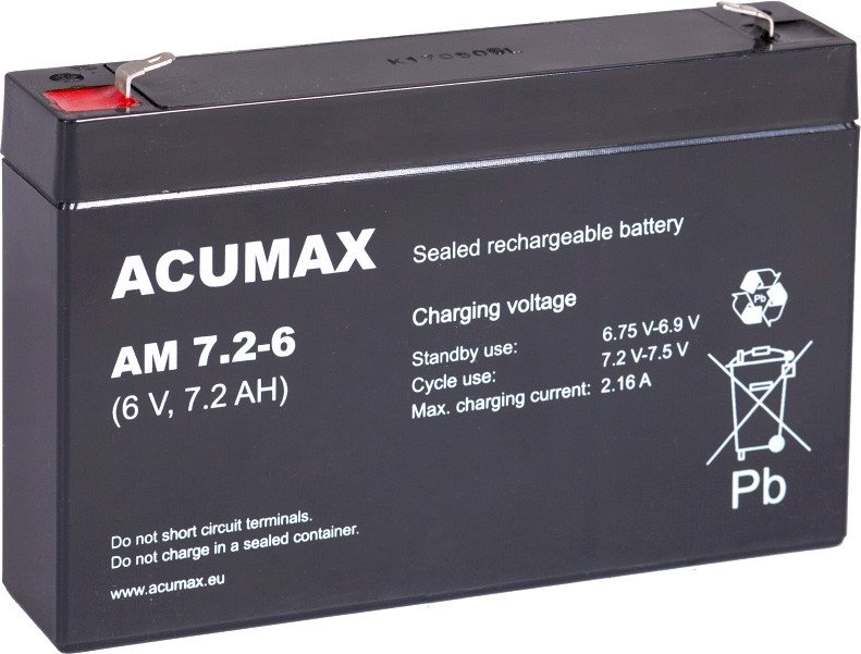 

Аккумулятор для ИБП Acumax AM7.2-6