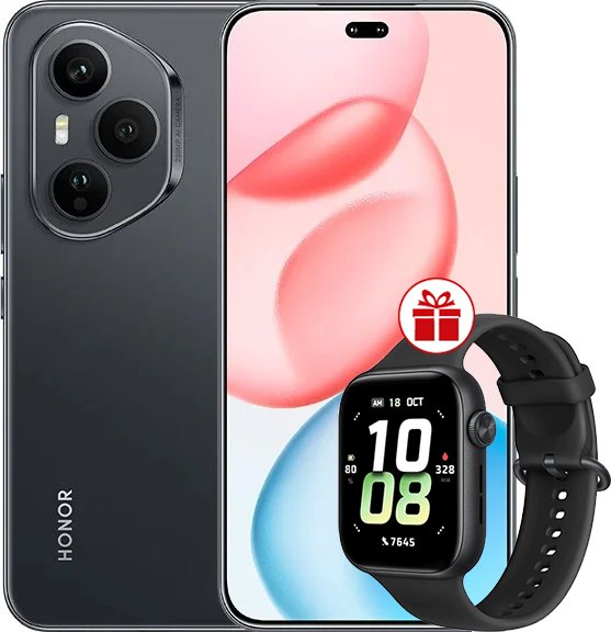 

Телефон HONOR 400 Pro 12GB/512GB международная версия (черный) и умные часы HONOR Watch 5 по акции