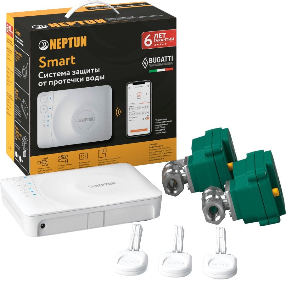 

Набор защиты от протечек Neptun Bugatti Smart 3/4