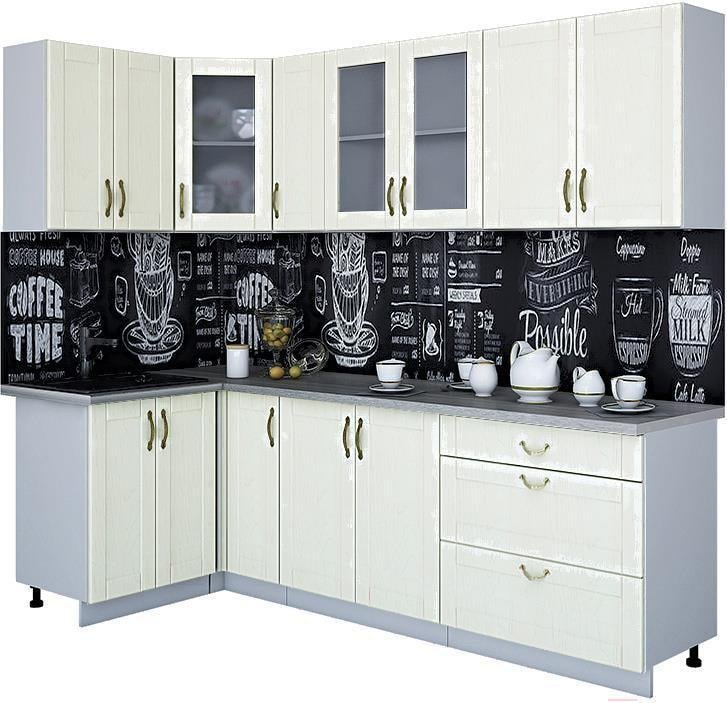 

Готовая кухня Интерлиния Мила Крафт 1.2x2.5 (дуб снежный)