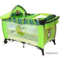 Манеж-кровать Baby Prestige Delux 2 уровня (зеленый)
