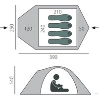 Кемпинговая палатка BTrace Canio 4 (зеленый/бежевый)