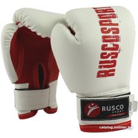 Тренировочные перчатки Rusco Sport 4 oz (белый/красный)