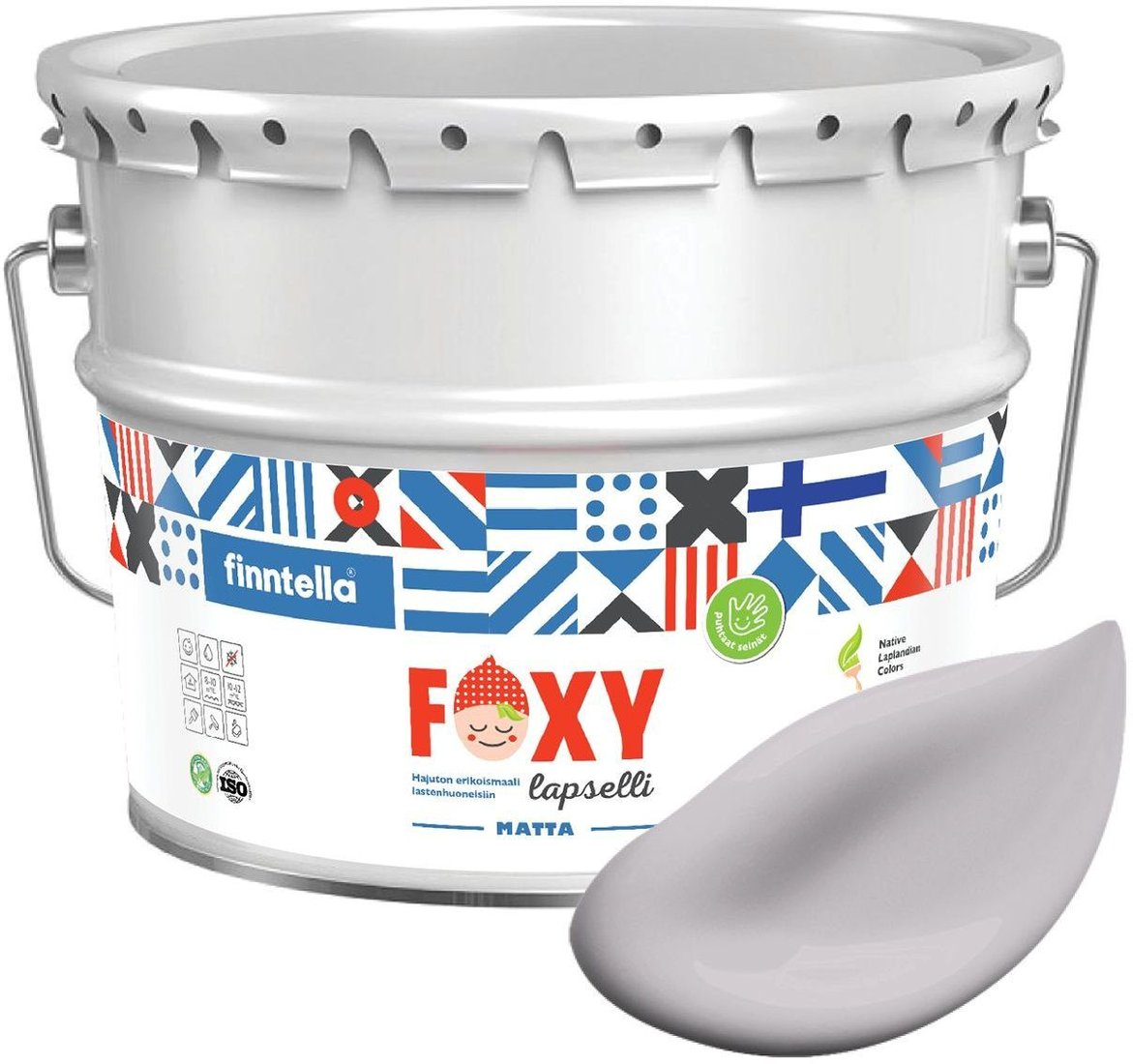 

Краска Finntella Foxy Lapselli Matte Nukka F-50-1-9-FL202 9 л (серый)
