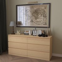 Комод Mio Tesoro Varma Prime 6D (дуб беленый)