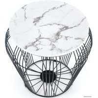 Журнальный столик Halmar Adrianna (белый мрамор/черный)