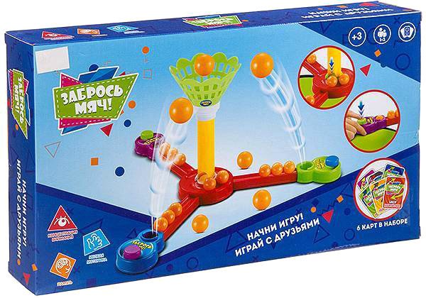 

Детская настольная игра Zhorya Забрось мяч Ф93880