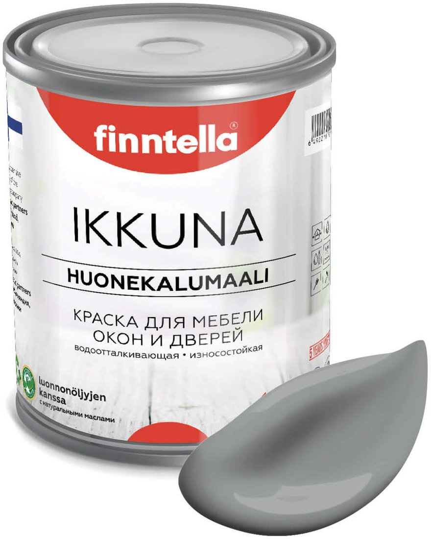

Краска Finntella Ikkuna Tiina F-34-1-1-FL058 0.9 л (серый)