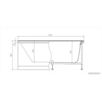 Фронтальный экран под ванну Alex Baitler 120x61 PF1261H