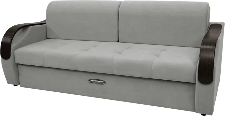 

Диван Сириус Лидер-6 НПБ 225x110 (Eva 08 велюр светло-серый)