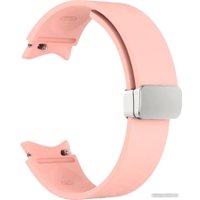Ремешок Rumi Flex Buckle силиконовый для Samsung Galaxy Watch4/5/6 (20 мм, светло-розовый)