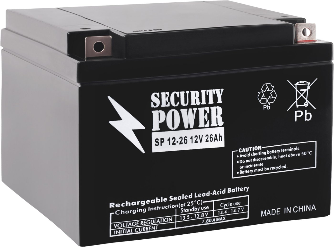 

Аккумулятор для ИБП Security Power SP 12-26 (12В/26 А·ч)