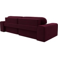 Угловой диван Лига диванов Лига-029 левый 121921L (микровельвет бордовый)