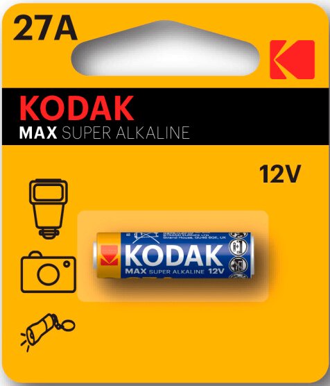 

Батарейка Kodak 27A-1BL MAX SUPER Alkaline 30414372-RU1