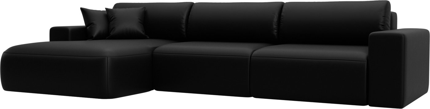 

Угловой диван Лига диванов Лига-036 НПБ Классик Лонг левый 127792L (экокожа Grifon 18 черный)