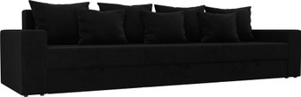 Лига диванов Мэдисон Long 106181 (велюр, черный)
