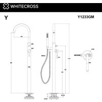 Смеситель Whitecross Y Y1233GM (оружейная сталь)