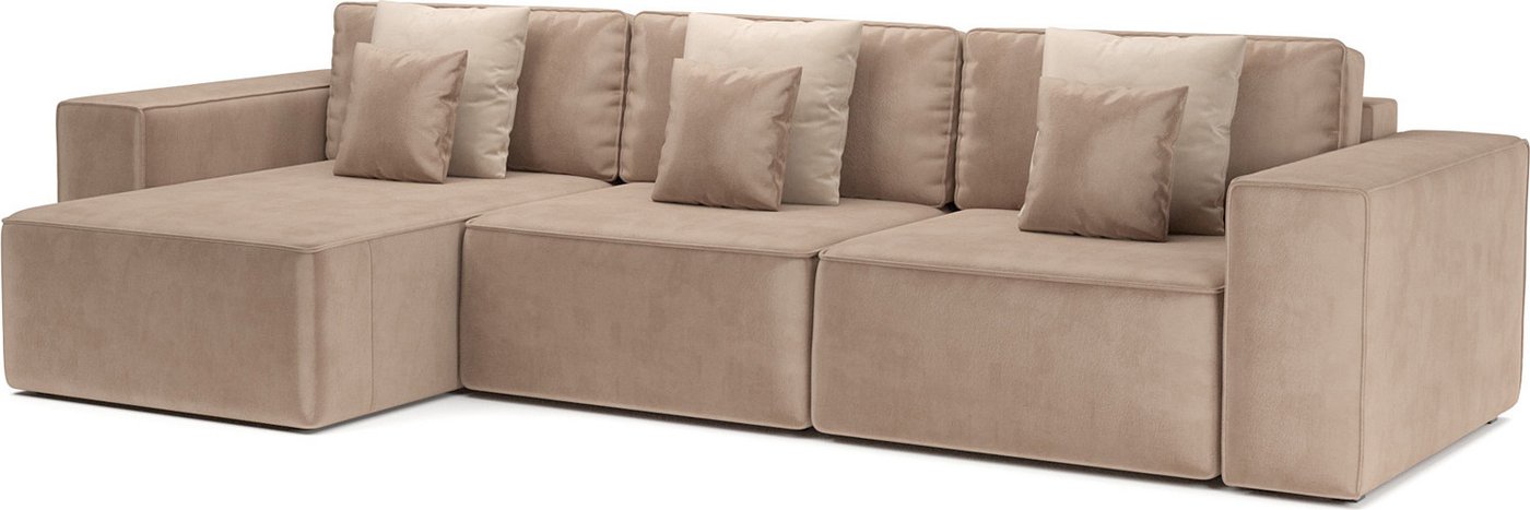 

Угловой диван Мебель-АРС Фессалия левый угол (бежевый кордрой)