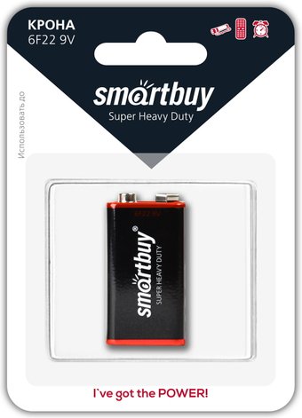 Батарейка SmartBuy SBBZ-9V01B (1 шт)