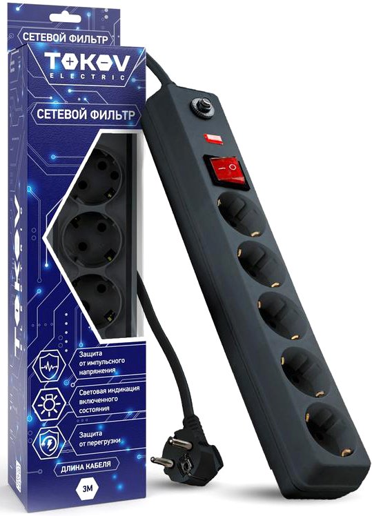 

Сетевой фильтр Tokov Electric TKE-C06-SF5-3-ZV