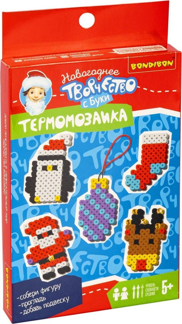 

Мозаика/пазл Bondibon Новогодняя термомозаика. Новый год на Полюсе ВВ5204