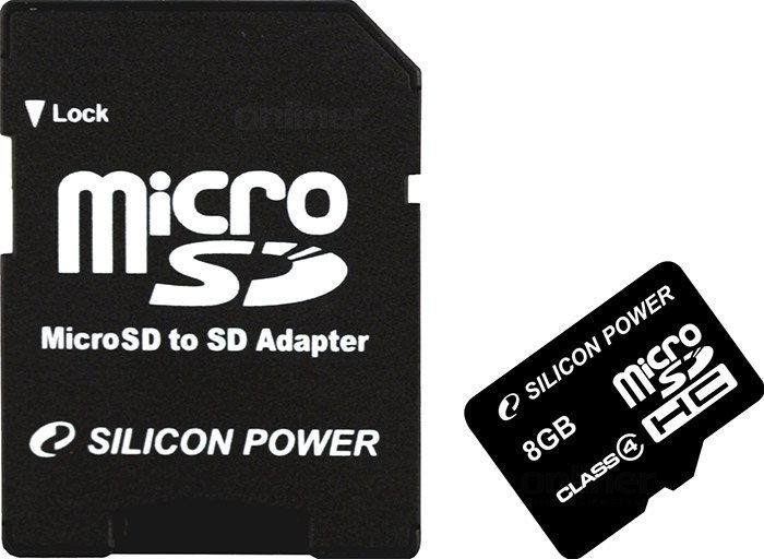 

Карта памяти Silicon-Power microSDHC (Class 4) 8 Гб (SP008GBSTH004V10-SP)