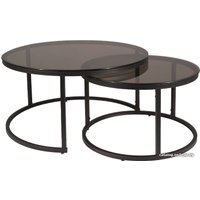 Журнальный столик Signal FERRANTE E (2 шт., дымчатый/черный мат)