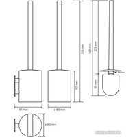 Ершик для унитаза Bemeta Easy 163113060 (черный)