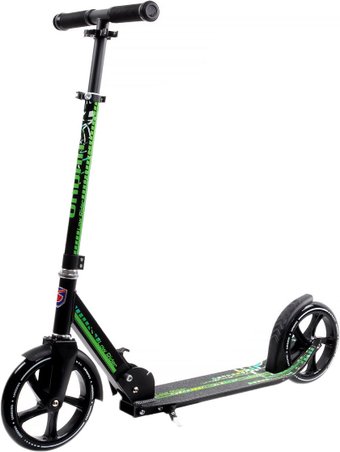 Двухколесный подростковый самокат Slider Urban Low Rider (черный/зеленый)