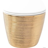 Унитаз подвесной Rea Carlo REA-C6942 (белый/золотой)