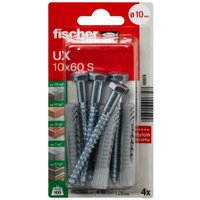 Дюбель универсальный Fischer UX 10X60 SK NV 90874 (4 шт)
