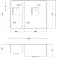 Кухонная мойка Oulin OL-0369R