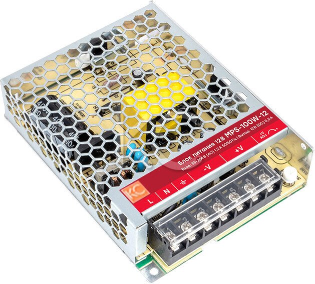 

Блок питания на DIN-рейку КС MPS-100W-12V
