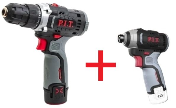 

P.I.T. PBM12K-10A/2+PSD12K-120A (шуруповерт, винтоверт, 2 АКБ)