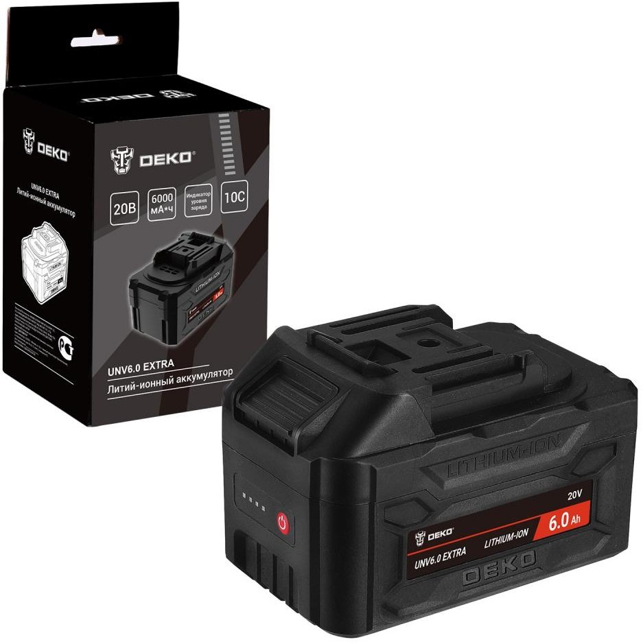 

Аккумулятор Deko UNV6.0 Extra 063-4498 (20В/6 Ач)