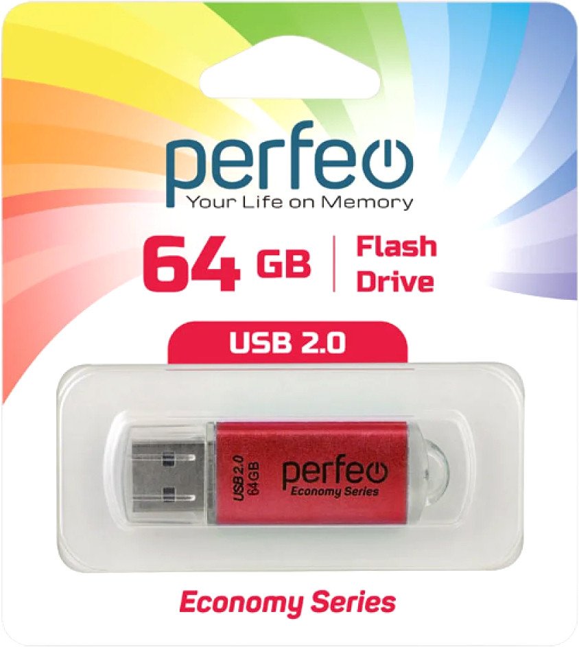 USB Flash Perfeo E01 64GB (красный)