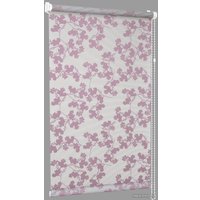 Мини рулонные шторы Delfa СРШ 01МД 2481 34x170 (рисунок лира, фиолетовый)