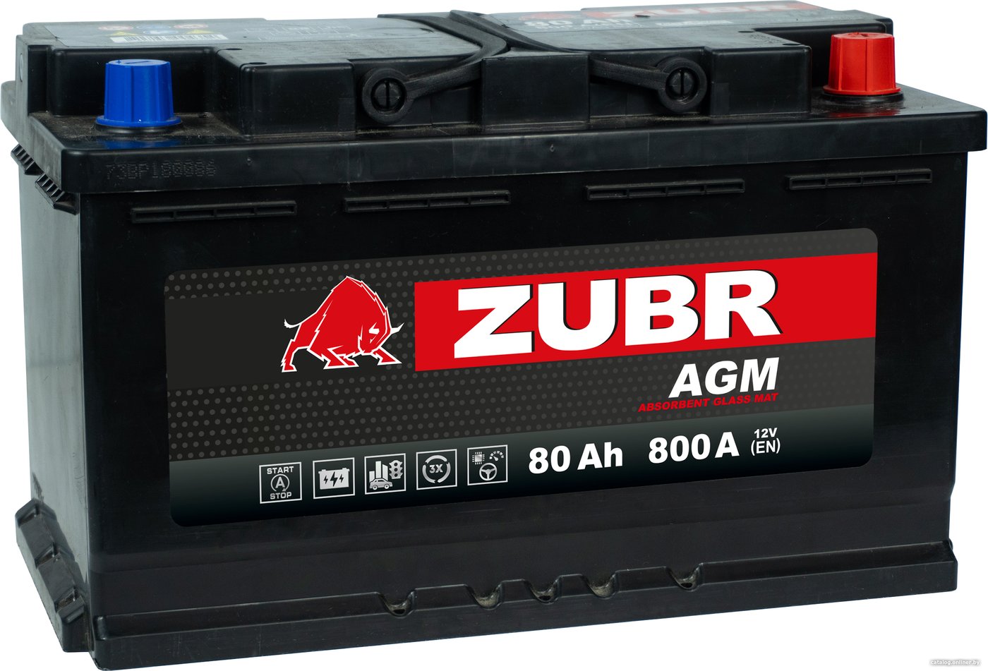 Автомобильный аккумулятор Zubr AGM R+ Турция (80 А·ч)