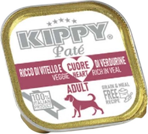 

Консервированный корм для собак Kippy Паштет с телятиной и овощами 150 г