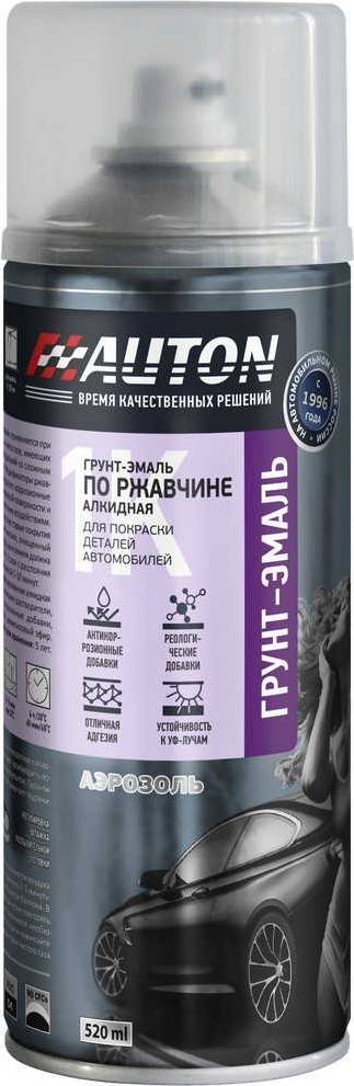 

Автомобильная краска Auton по ржавчине - Черная (гладкая) - аэр. 520 мл