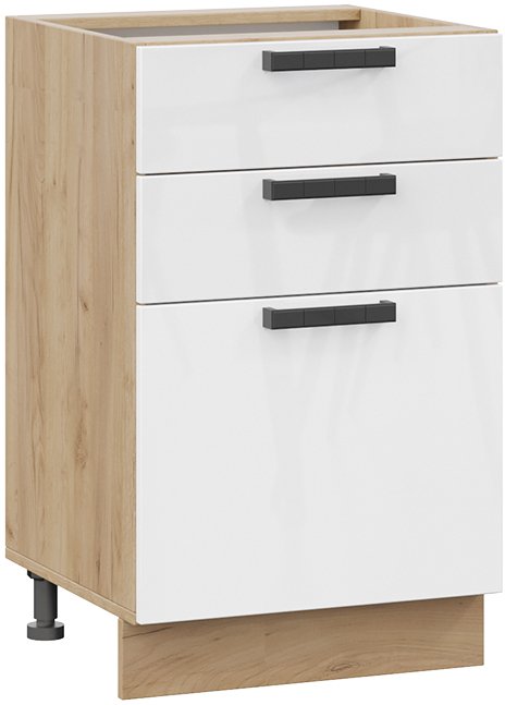 

Шкаф напольный Трия Детройт 1Н5Я3 исп.2 (дуб крафт золотой/белый глянец)